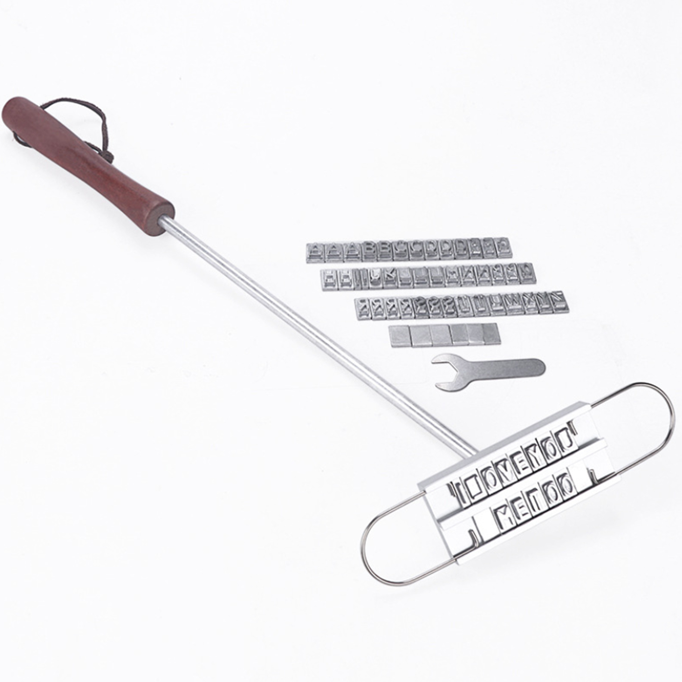 Amazon hot sale BBQ Meat Branding Iron with Changeable Letters Personalized Barbecue Steak Names Press Tool for Grilling