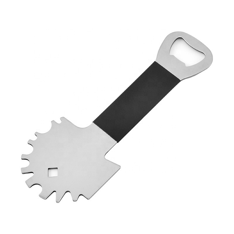 Good Quality Stainless Steel BBQ Cleaning Tools Durable Grill Cleaner Grill Scraper with Leather Handle