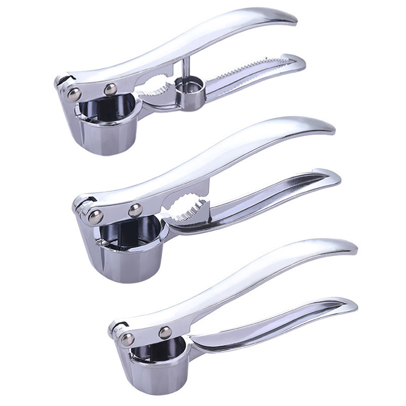 Professional Food Grade Garlic Press Mincer Ginger Crusher Peeler Squeezer Heavy Duty Stainless Steel Garlic Press