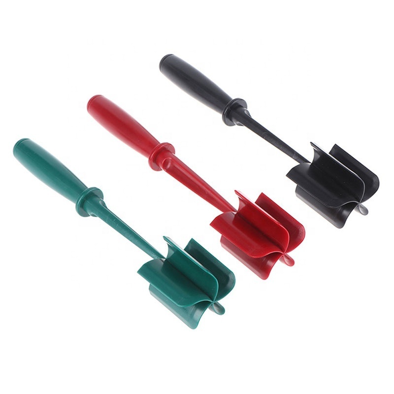 Professional Heat Resistant Nylon Hamburger Chopper Utensil Non Stick Mix Chopper 5 Curve Blades Potato Masher Tool