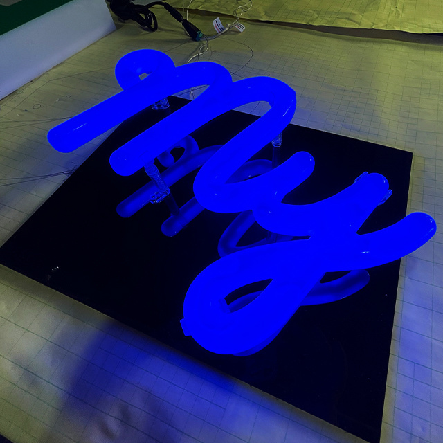 Customized high-end 360 LED acrylic channel word meter 3D letters luminous acrylic led flex flexible neon sign on air neon sign