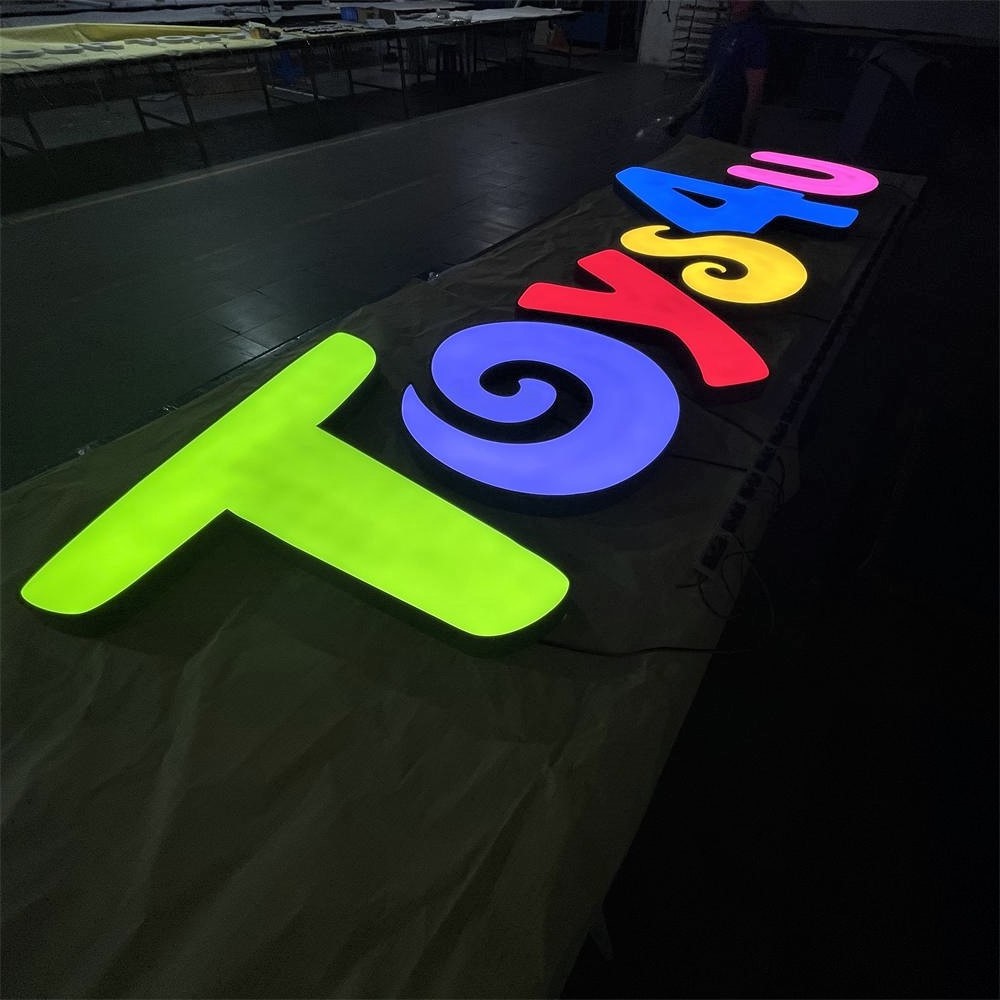 Wholesale Illuminated outdoor waterproof acrylic stainless steel led letter 3d light box signs logo front lit letter sign