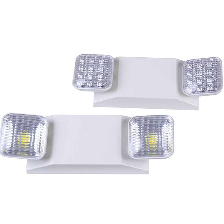 LED Exit Lights with Battery 2 Adjustable Heads Lamp 90-minute Minimum Capacity Ultra-bright Lumens Emergency Light Lithium Ion