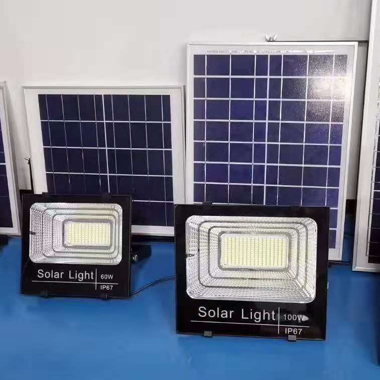 High Quality IP65 Solar Powered Remote Slim Outdoor Floodlight 50W 100W 200W 300W 400W 500W Led Solar Flood Light