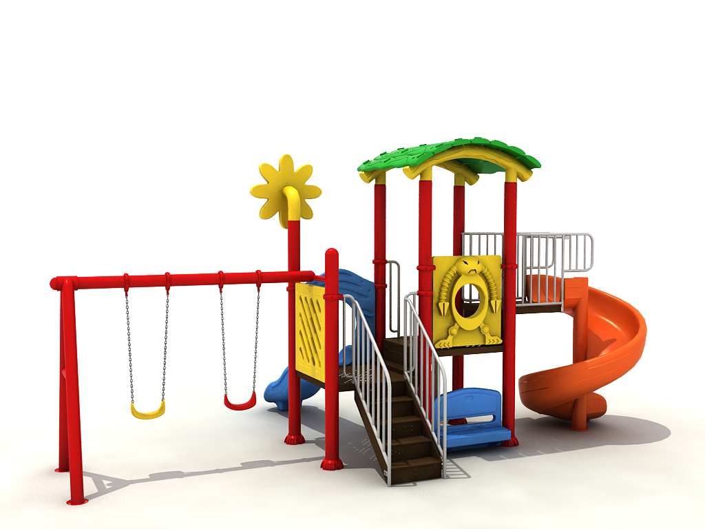 New Product School Garden Child Toy Slide with swing sets Equipment Outdoor Playground for Kids