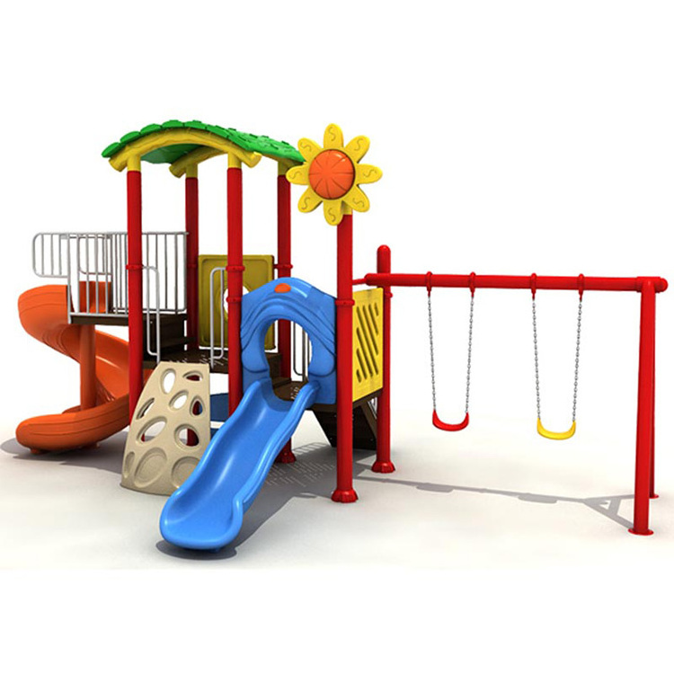 New Product School Garden Child Toy Slide with swing sets Equipment Outdoor Playground for Kids