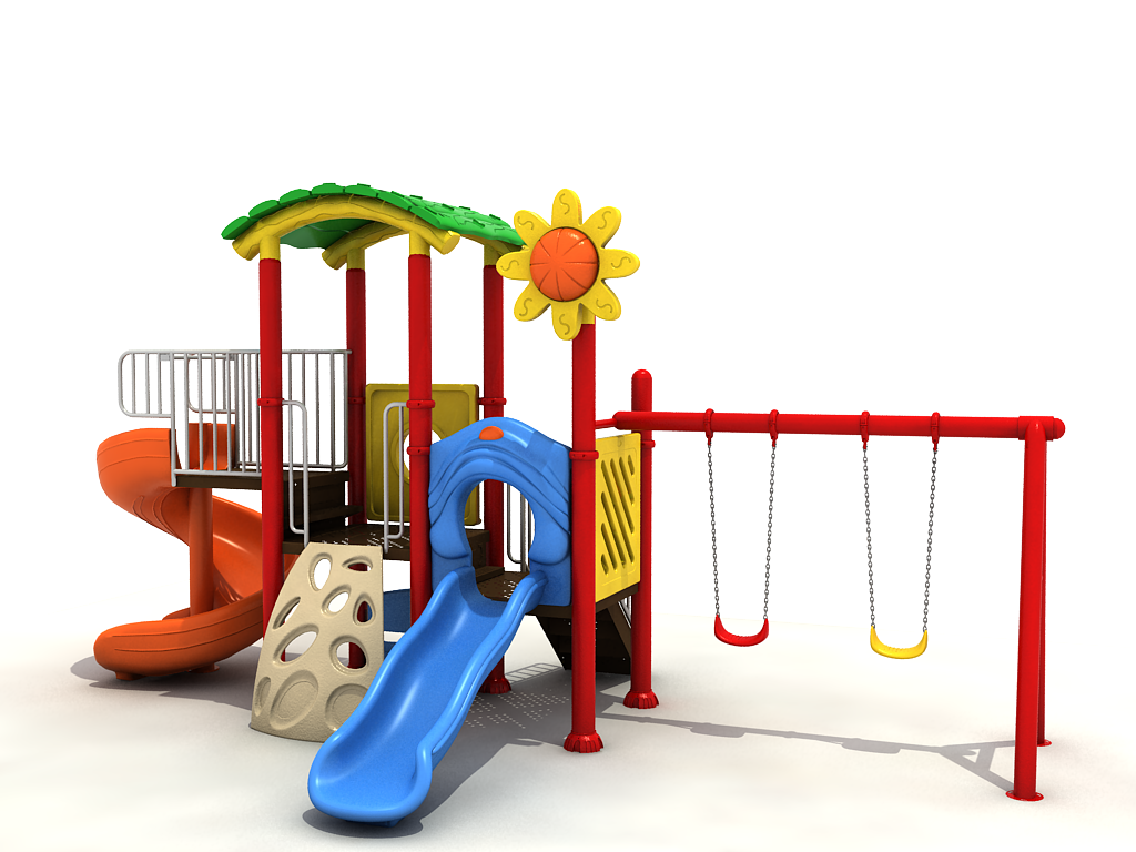 New Product School Garden Child Toy Slide with swing sets Equipment Outdoor Playground for Kids