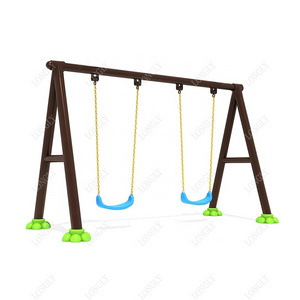 Hot sale A frame double seats metal kids swing sets