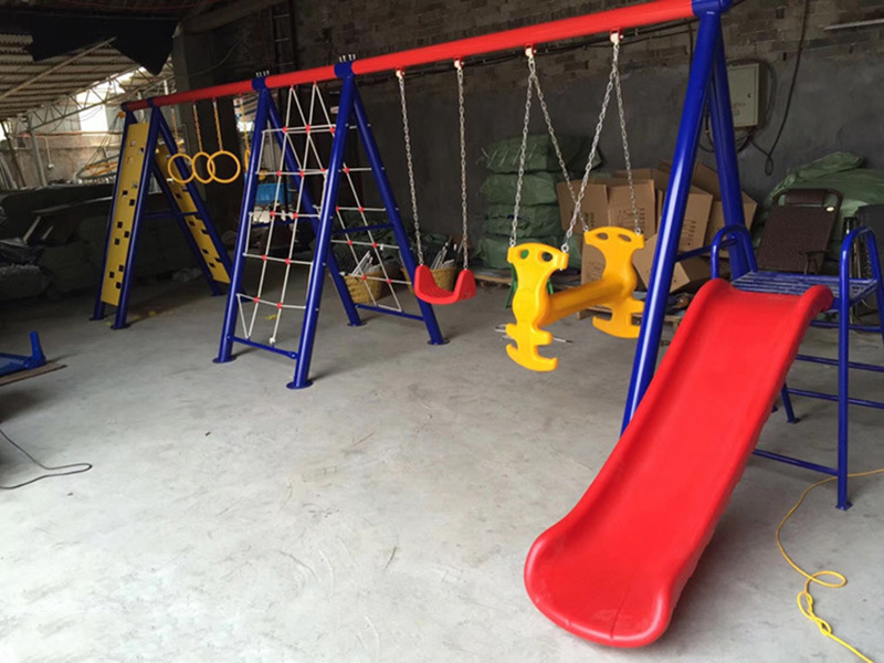 China outdoor metal swing set playground adultes kids swing metal