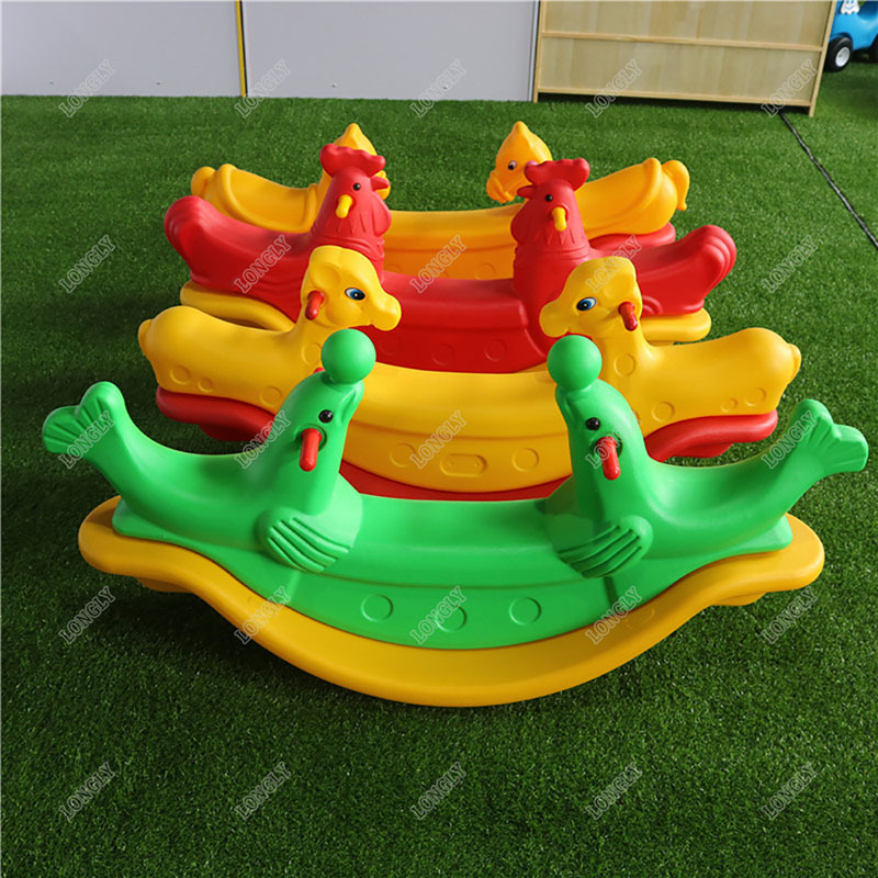 China plastic children's playsets teeter totter seesaw