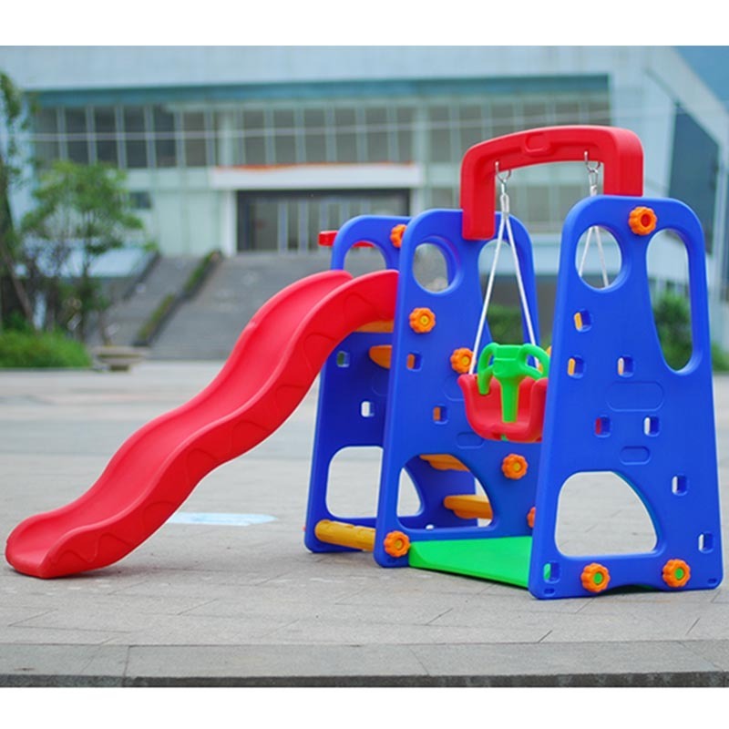 New arrival commercial kids plastic swing and slide set for sell