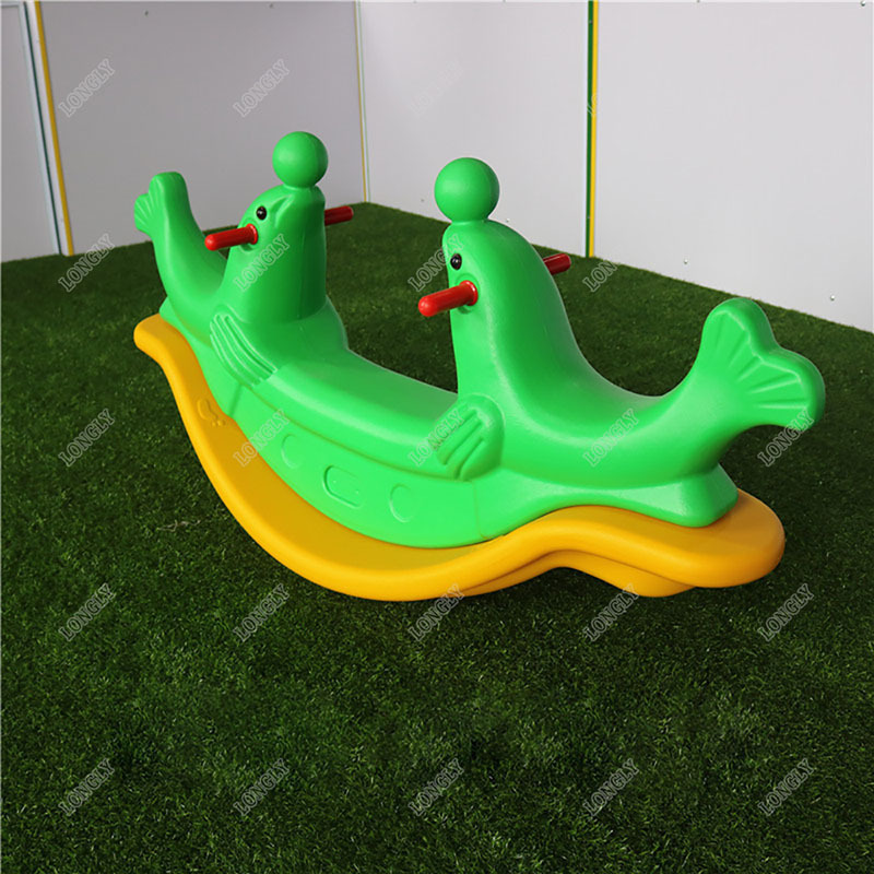 China plastic children's playsets teeter totter seesaw