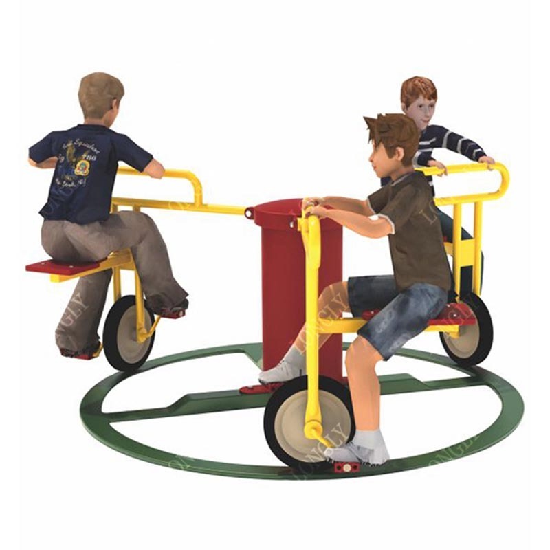 Merry-go-round Kids Outdoor Playground Equipment Carousel Riding Bikes for Amusement Park