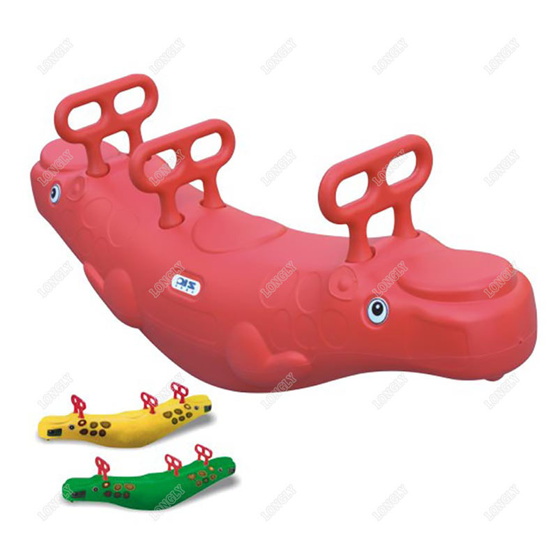 Longly wholesale plastic alligator teeter totter kids seesaw