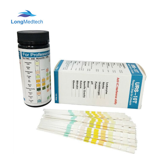 Urine Analysis Test Kit Urine Reagent Strips For 10 Parameter URS-10T