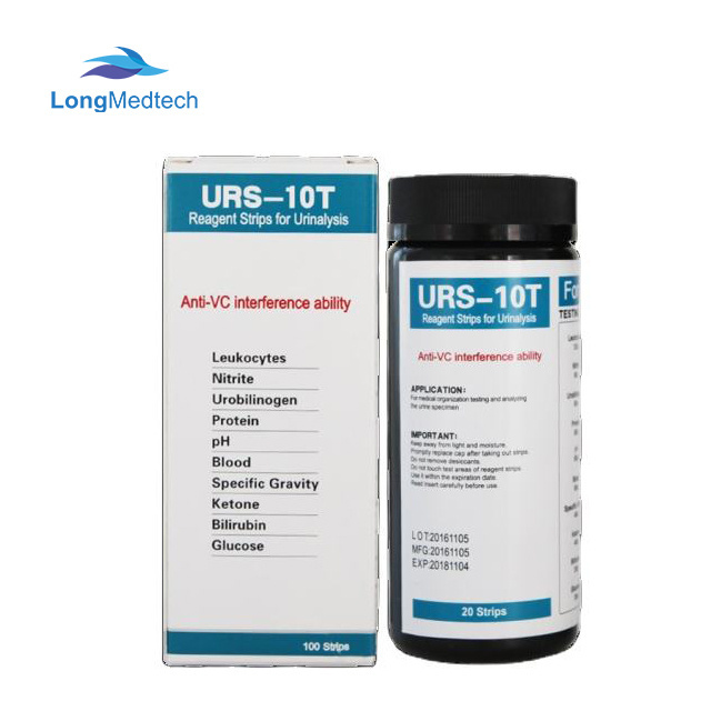 Urine Analysis Test Kit Urine Reagent Strips For 10 Parameter URS-10T