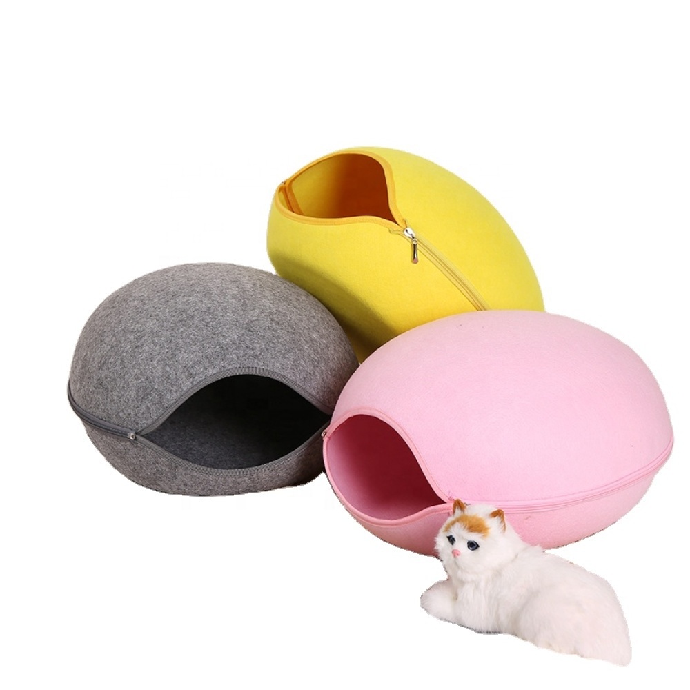 Cheap Egg Shape Pet Felt Bed Cat Bed Cave Cat House Small Animal Nest Dog Kennel