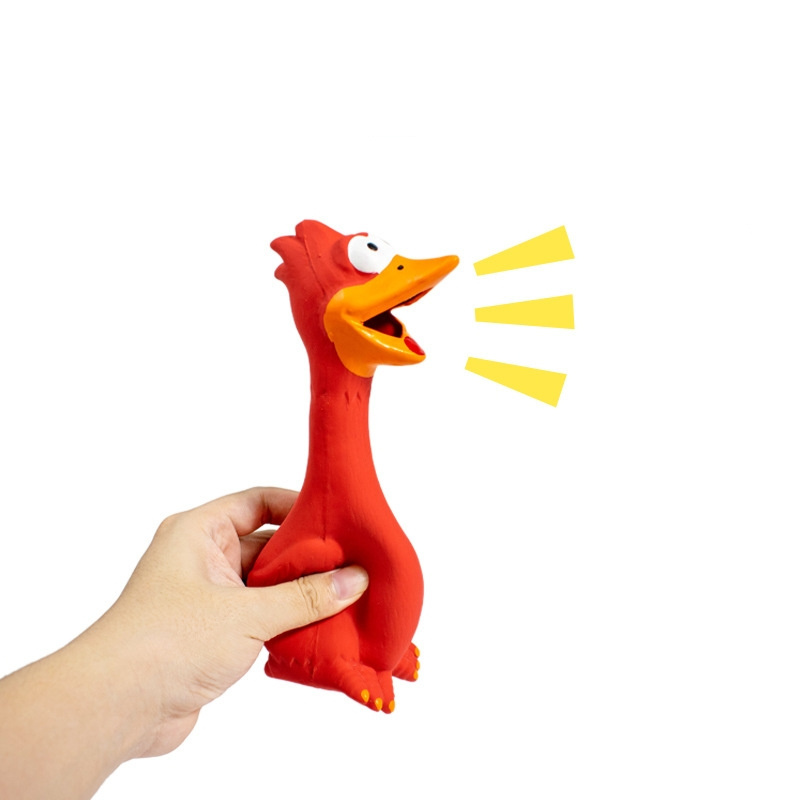 Squeaker Latex Chicken Duck Shaped Pet Toys Bite-resistant Screaming Pet Supplies Dog Toy