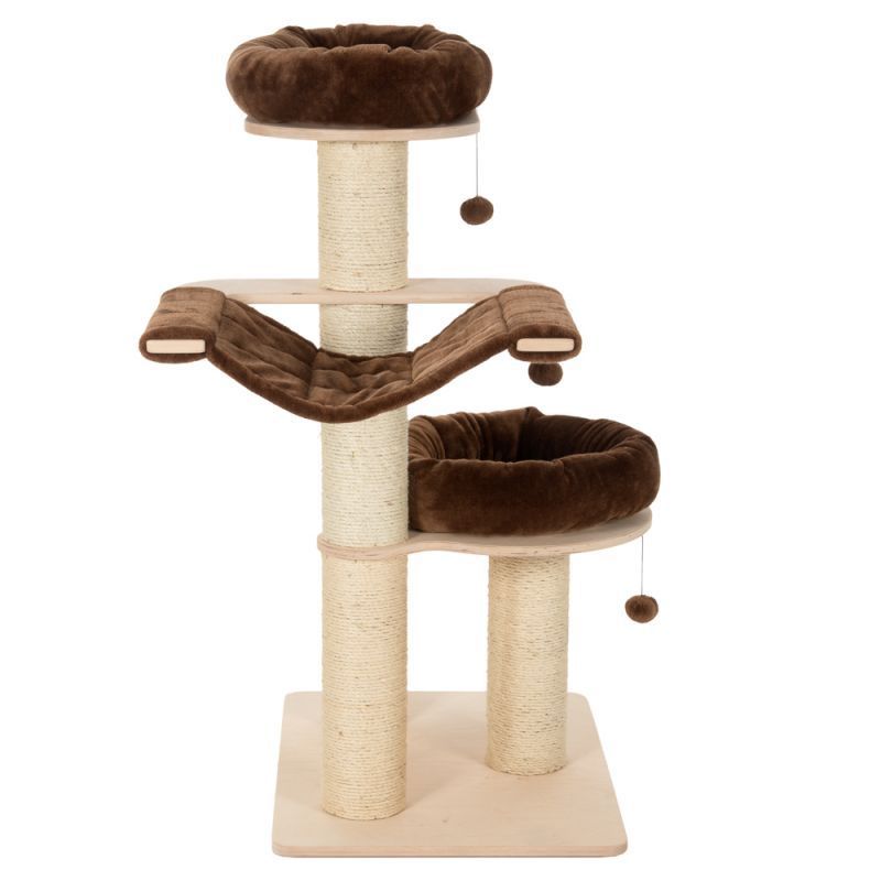 Wholesale Wooden Cat House Tree Pet Furniture Tower Climbing Kedi Aksesuarlar Condo Cat Tree Cat Tree Modern