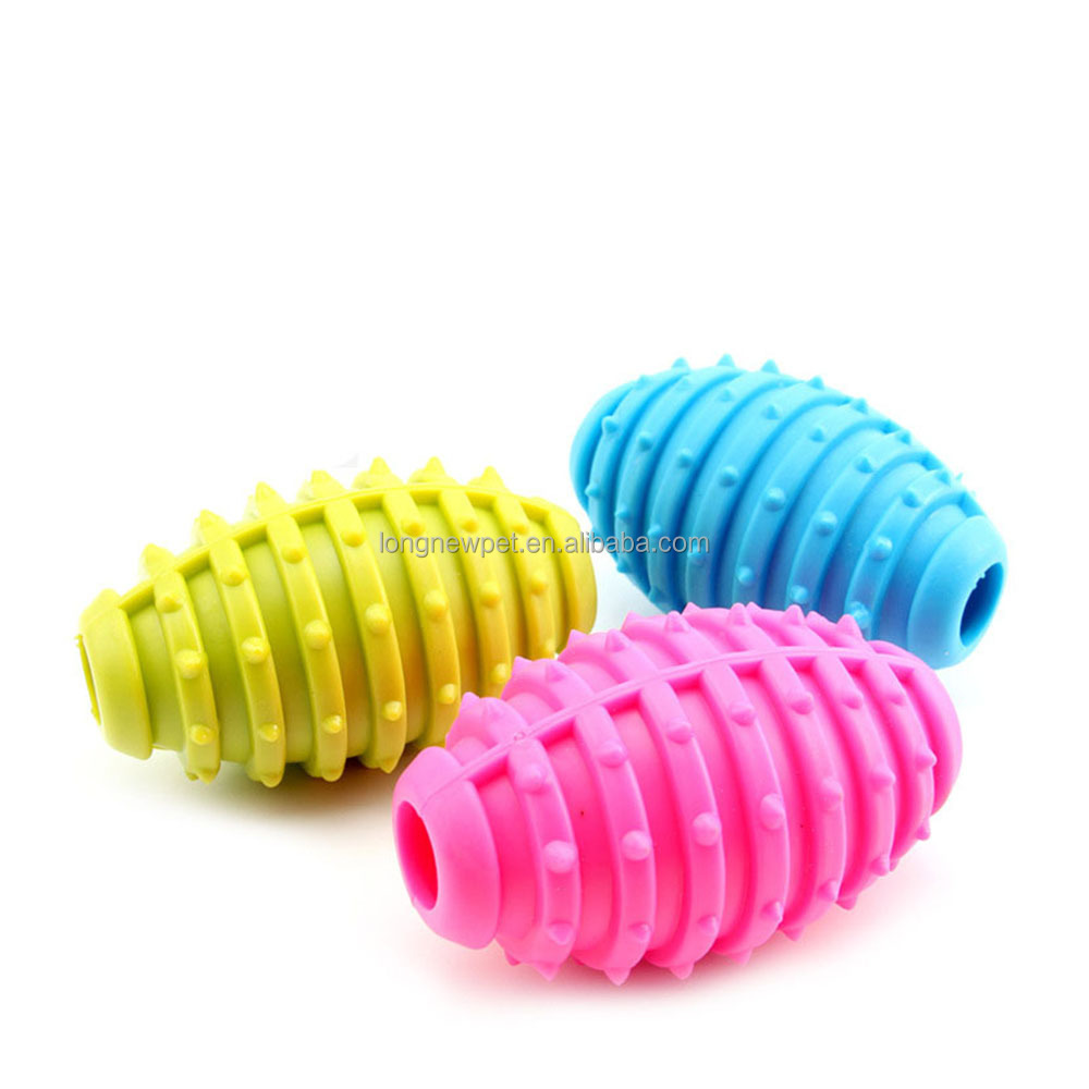 Wholesale Durable TPR Pet Chew Toys Pet Dog Toy Interactive Rubber Balls for Dogs Cleaning Toothbrush Toy