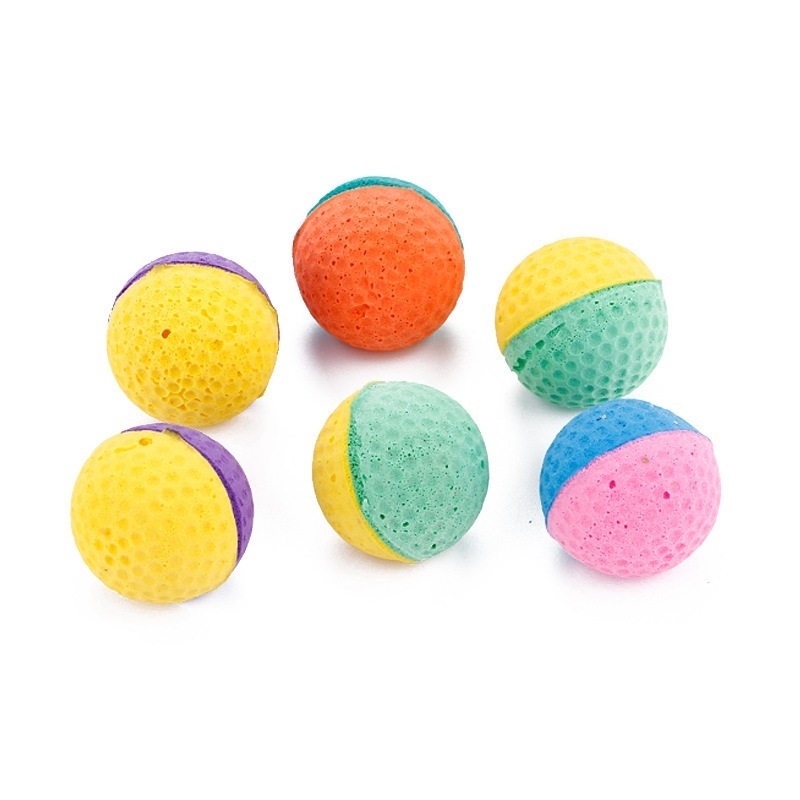 EXA Cat Feather Ball Cat Kittens Interactive Pom Pom Ball Toys for Exercise Cat Toy Balls