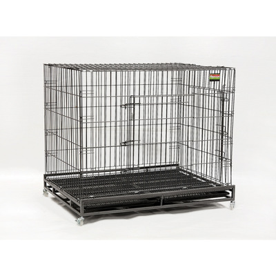 Wholesale Large Stainless Steel Dog Cage With Wheel  Custom Logo