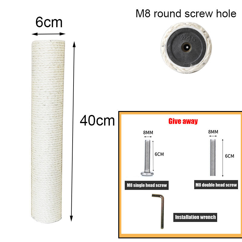 DIY Cat Scratcher Gato for Cat Tree Cat Climbing  Scratch Replacement Post Sisal Rope Entangle Kitten Toy