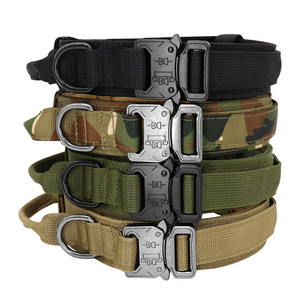 Tactical Dog Collar With Metal Buckle Camouflage Design Fashion Heavy Duty Pet Collar