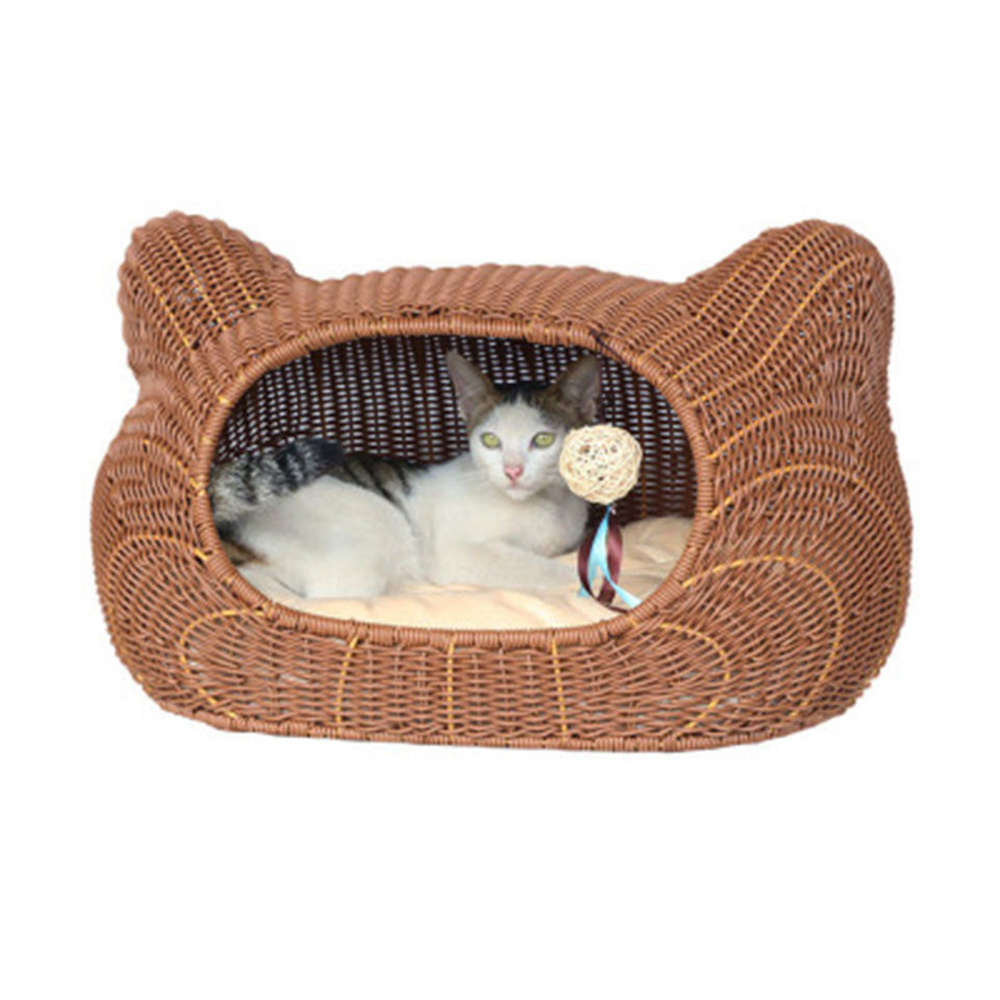 Pet Nest Washable Rattan Four Seasons Universal Cat Nest Multicolor Hand Woven Cat Bed