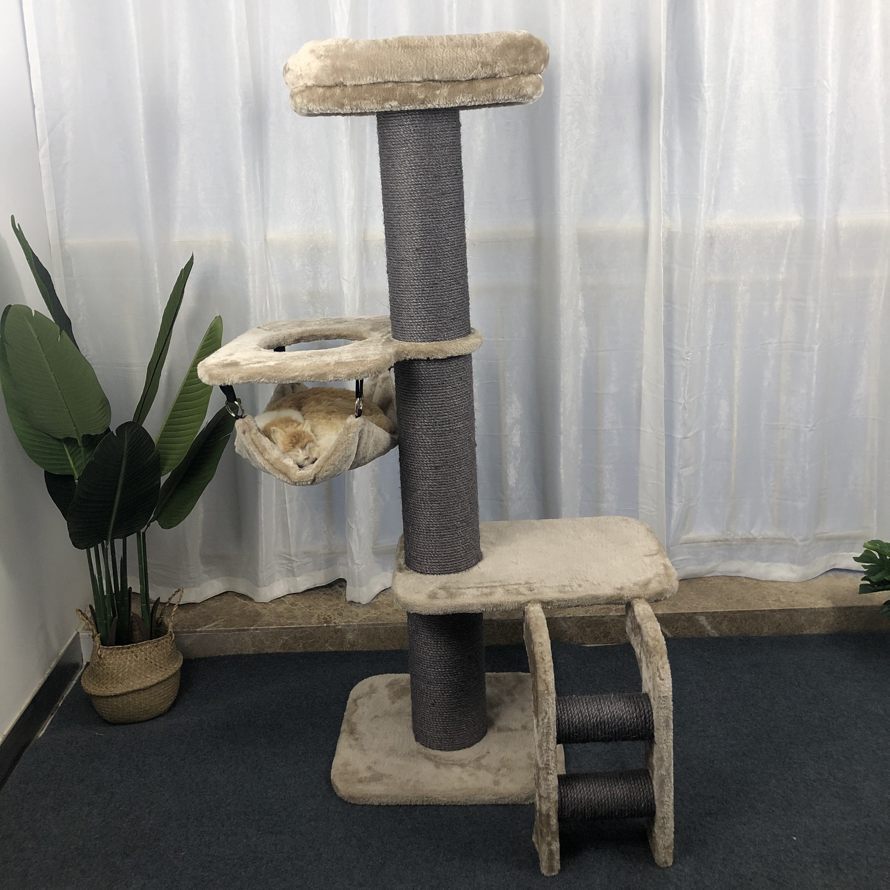 Longnew Pet New Katzenbaum Cat Trees Large Cat Tree Tower Hammock Bed