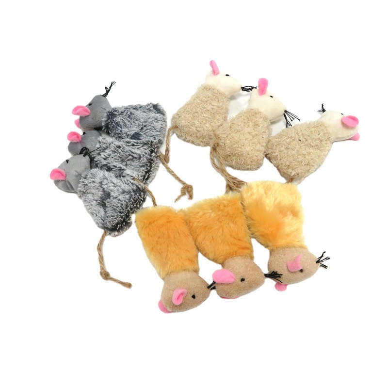 Kitten Toys Plush Mice Cat Toys With Catnip Replaced Cat Mouse Toys 3pcs/set