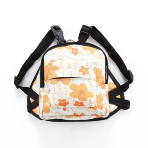 Cute Pet Backpack Harness Travel Outdoor Hiking Adjustable Leash Saddlebag for Small Dogs