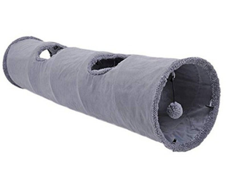 Cat Play Tunnel Grey Custom Design Funny Playing Cat Toys Tunnel