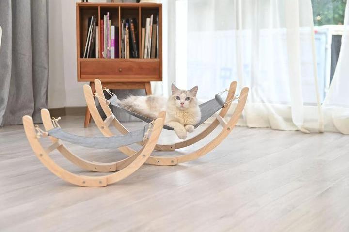 Pet bed  Cat bed hammock swing chair Garden furniture pine luxury  beds for cats