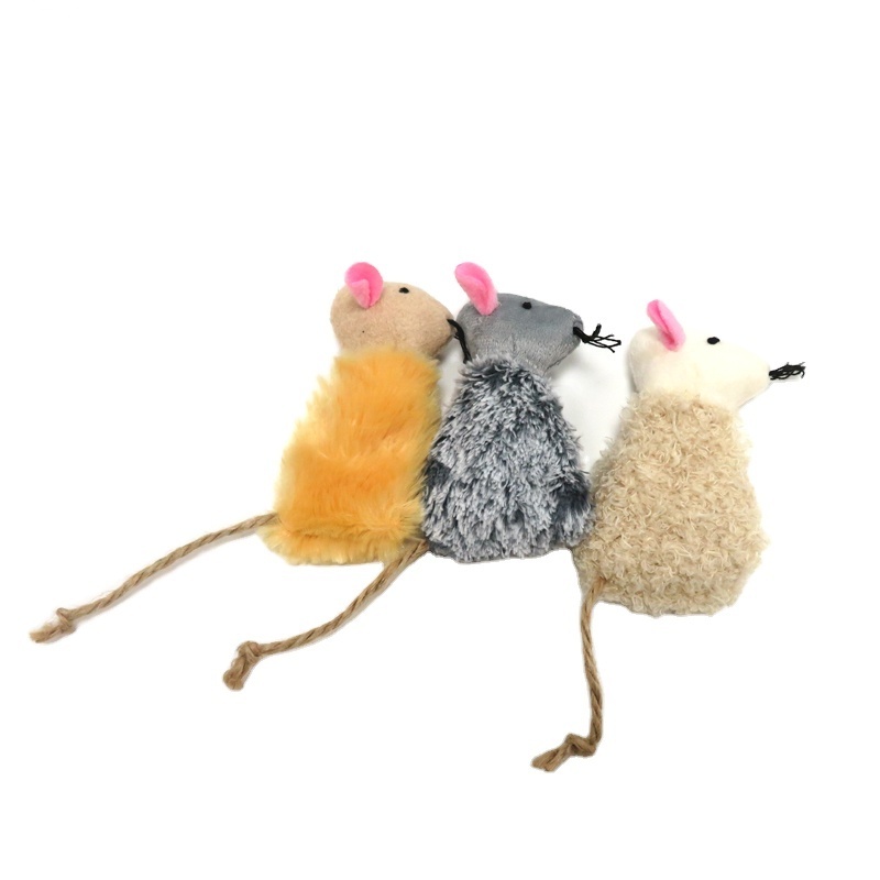 Kitten Toys Plush Mice Cat Toys With Catnip Replaced Cat Mouse Toys 3pcs/set