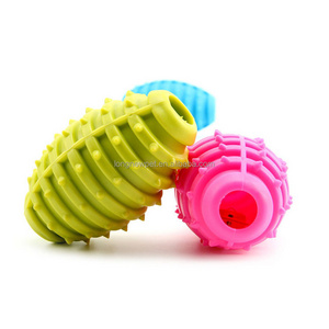 Wholesale Durable TPR Pet Chew Toys Pet Dog Toy Interactive Rubber Balls for Dogs Cleaning Toothbrush Toy