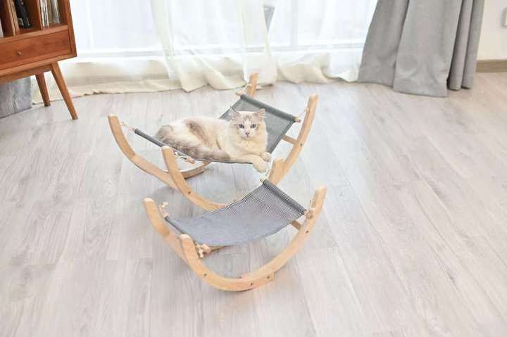 Pet bed  Cat bed hammock swing chair Garden furniture pine luxury  beds for cats