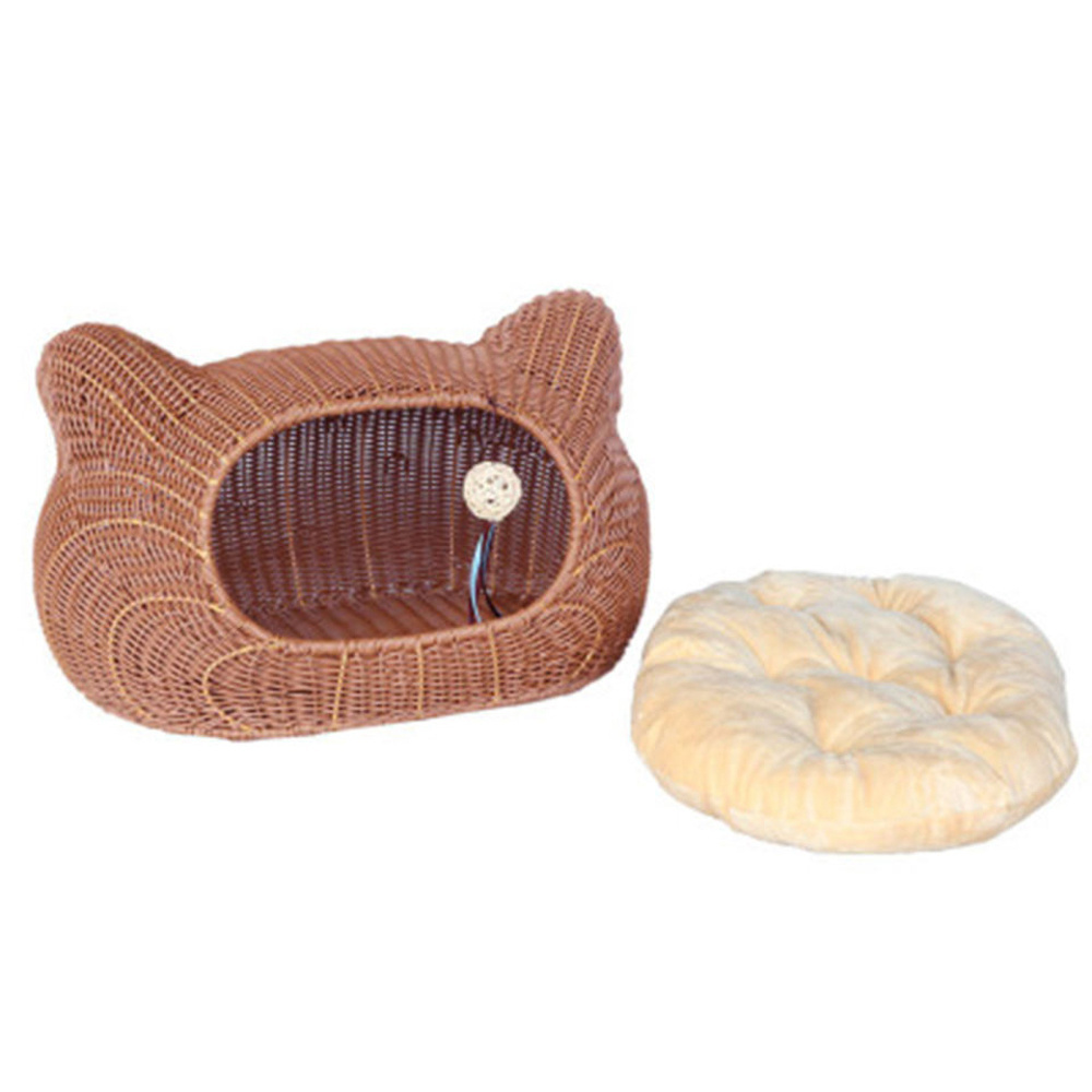 Pet Nest Washable Rattan Four Seasons Universal Cat Nest Multicolor Hand Woven Cat Bed