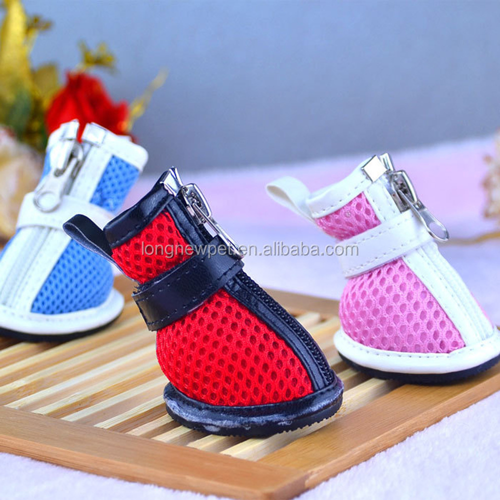 Hot Selling  Fashionable Pet Shoes Non Slip Waterproof Colorful Puppy Zipper Shoes