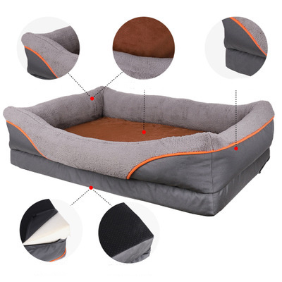 Memory Foam Dog Bed Vacation Camping Suit Washable Bed For Large Pet