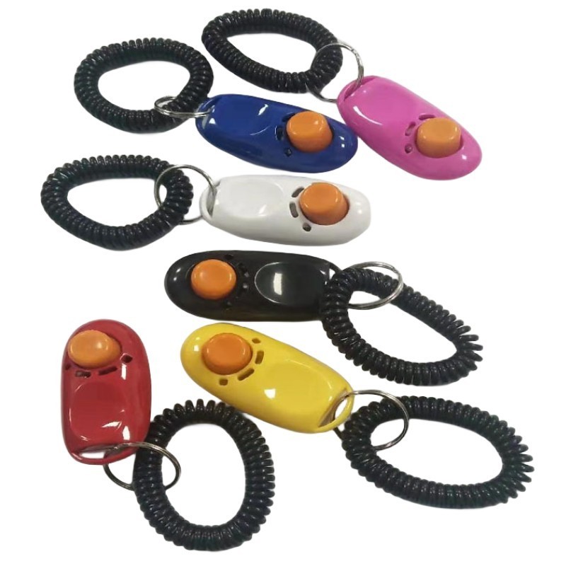 Multi Colors Finger Dog Training Clicker Pet Training Clicker with Wrist Strap Pet Training & Behavior Products for Cat Dog