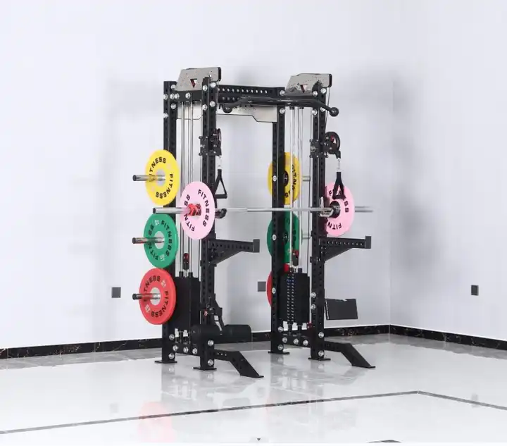 Gym Hot Sell Gym Equipment Cable Crossover Trainer Power Rack 3D Multi funcional Compact Smith Machine