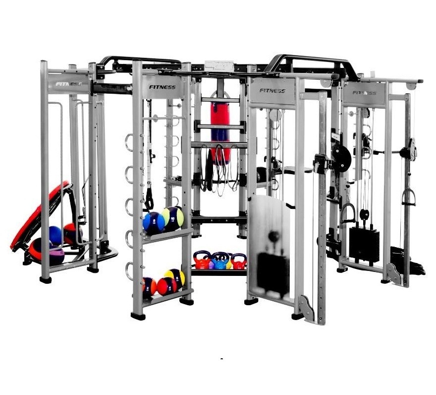 Longotech  Super Multi Station Integrated Fitness Equipment 360 Synergy Gym Squat Training Rack Machine