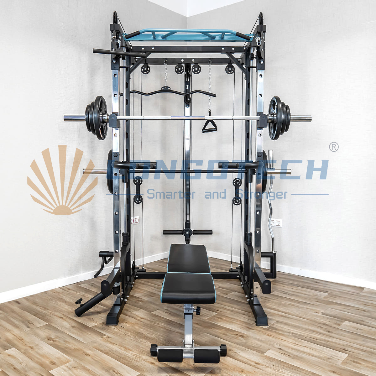 Home Pulley Power Cable Smith Machine Functional Trainer Station Lat Pulldown Multifunctional Squat Power Rack Gym Machine