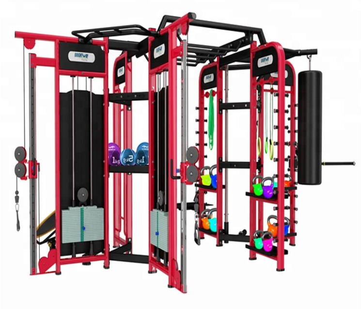 Longotech  Super Multi Station Integrated Fitness Equipment 360 Synergy Gym Squat Training Rack Machine