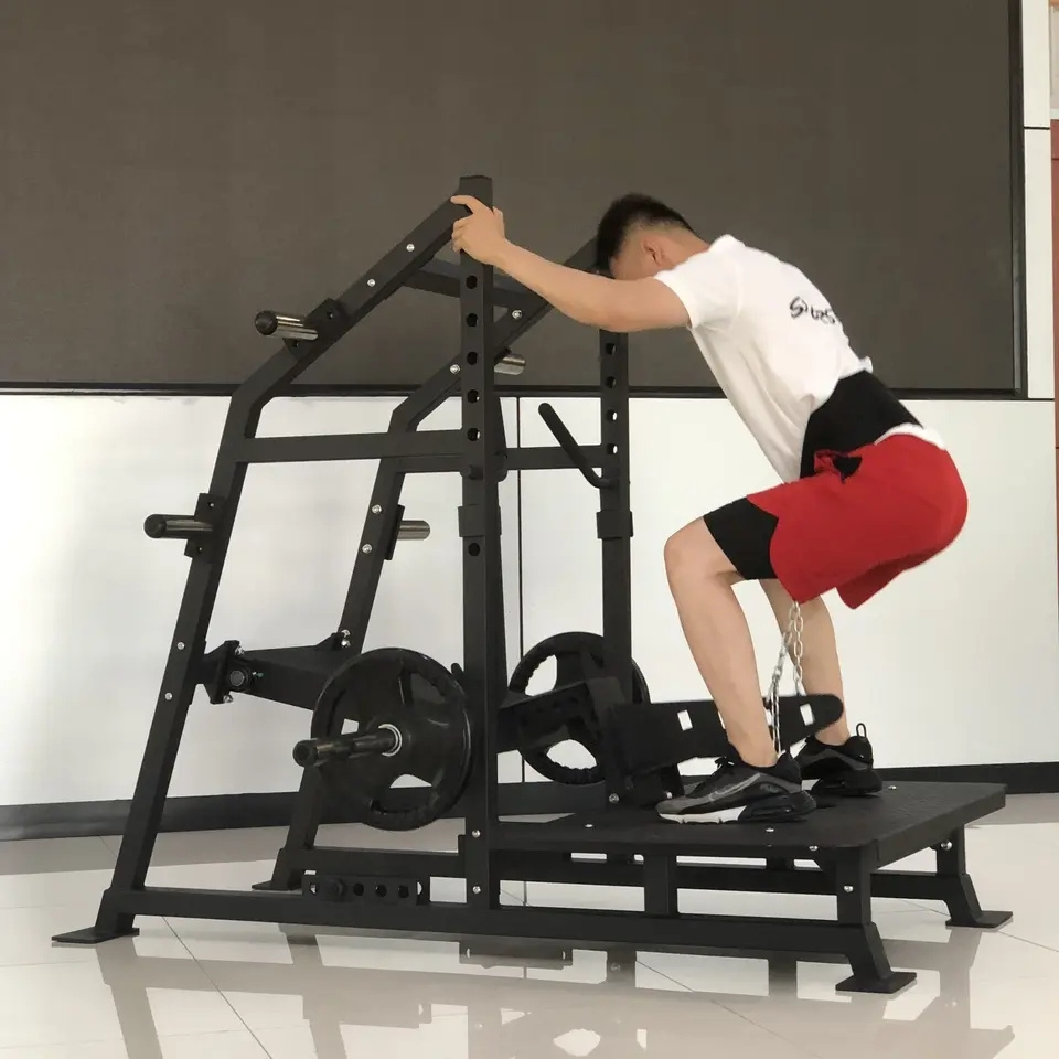 Gym Fitness Equipment Strength Plate Loaded Hip Trainer Dip Squat Exercise Pit Shark Hip Belt Squat Machine for Thigh Muscles