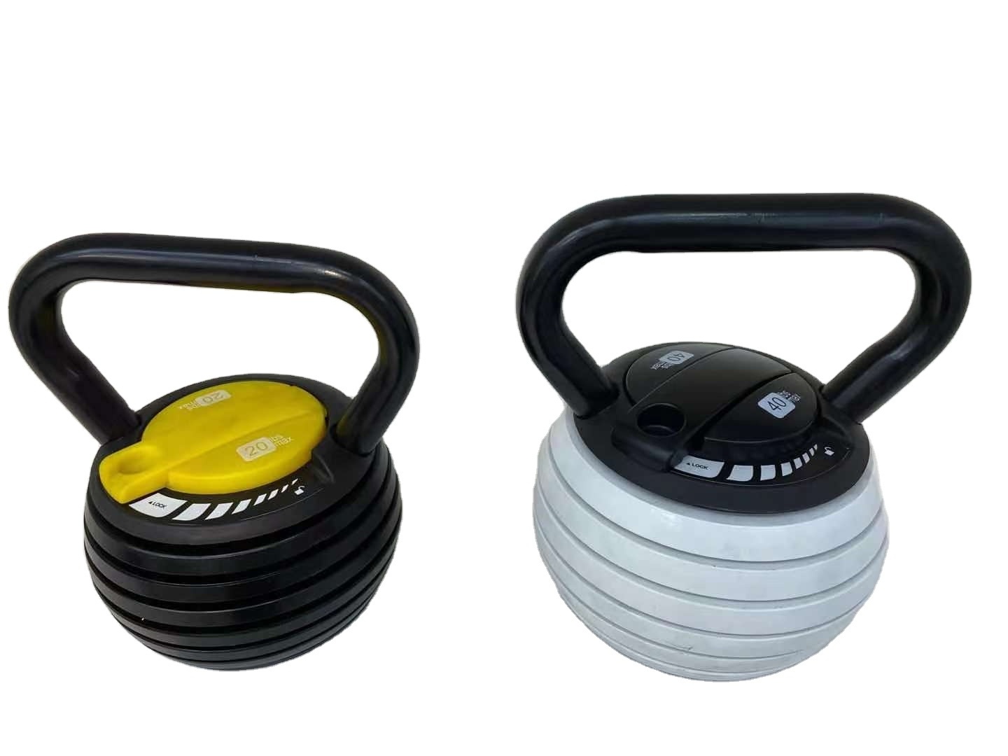 Home Fitness Gym Equipment Cast Iron Kettle Bell 20LBS 40LBS Adjustable Kettlebell Weights Sets