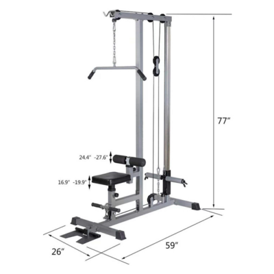 Factory Wholesale Gym Equipment Fitness Lat Pull Down Machine Plate Loaded Seated Low Row Lat Pulldown Exercise Machine