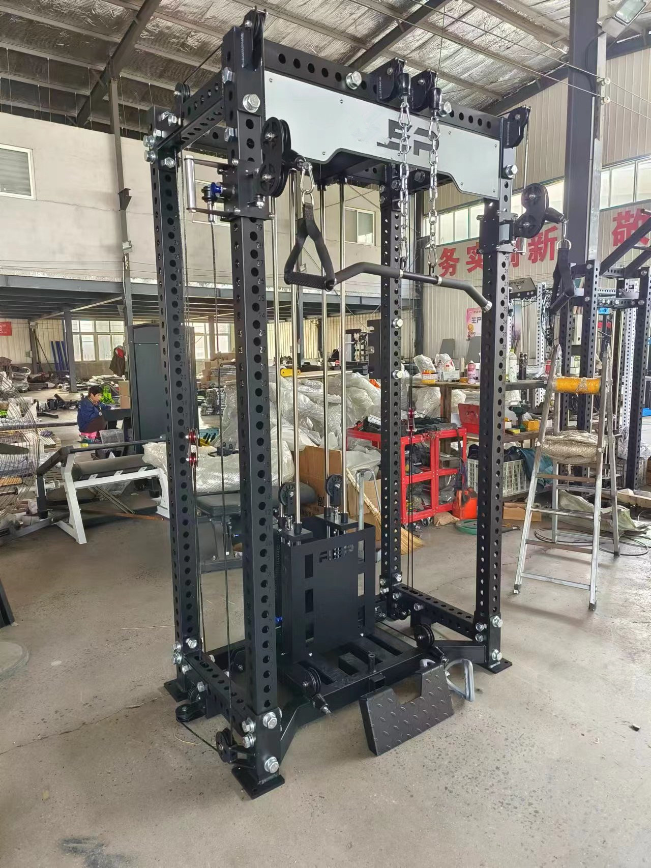 Gym Equipment Cable Crossover Power Squat Rack High and Low Row Machine