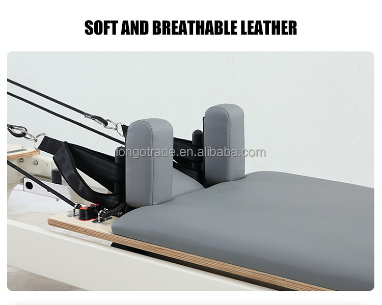 LongGlory Multi-function Professional Wood Equipment Maple Pilates Reformer Machine Trapeze Table Cadillac Reformer Bed